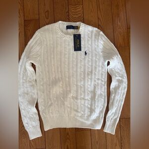 Polo by Ralph Lauren White Crewneck Sweater